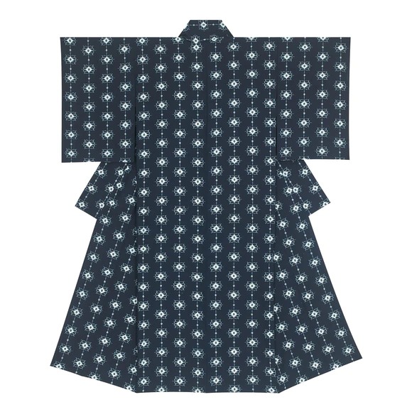 Kimono of Kurume kasuri. “Fragrance of spring”