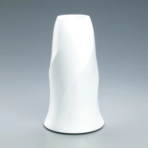 White porcelain twist faceted jar.