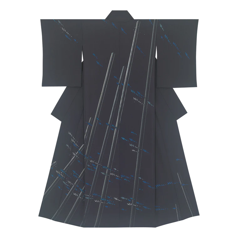 photo Kimono with embroidery. “Snowstorm-for D. Karavan”
