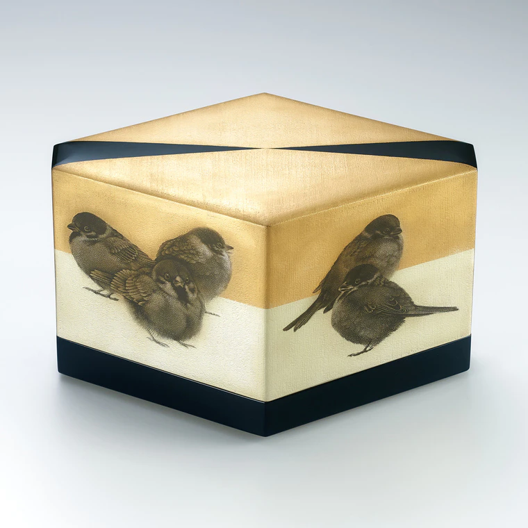 photo Coffer with design in chinkin. “Winter scene”