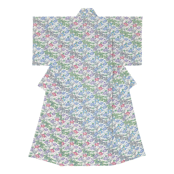 型絵染着物「秋明菊」