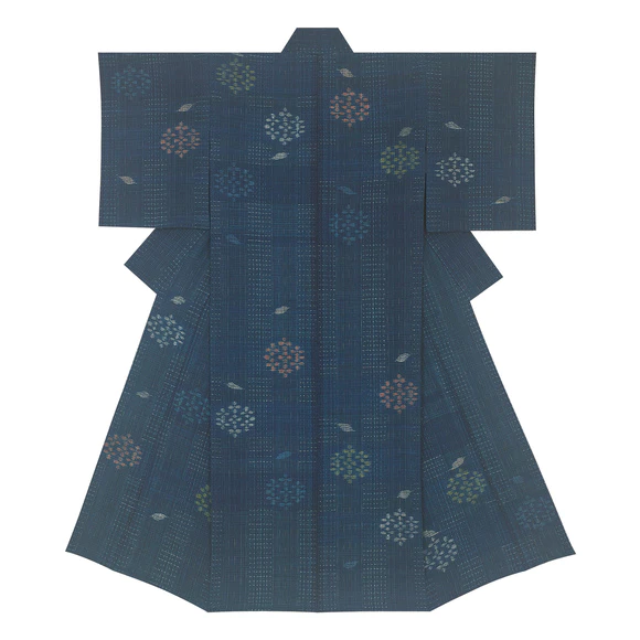 江戸小紋紬地着尺「雨縞」(菊池 宏美)｜ギャラリージャパン