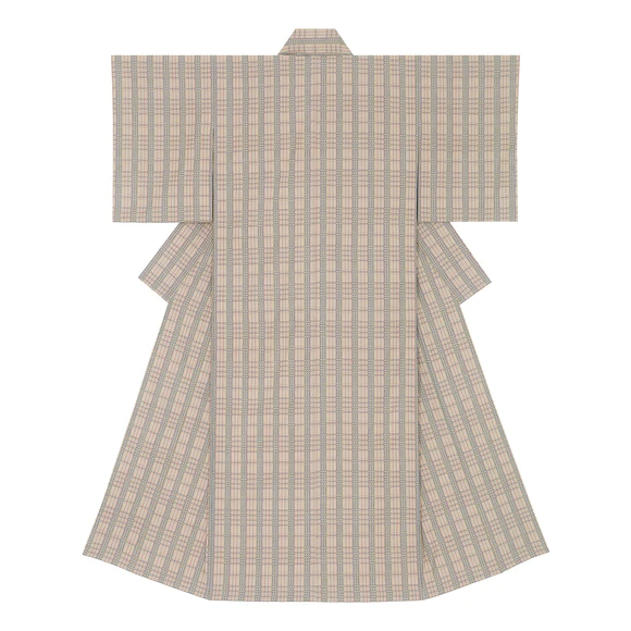 Kimono of cotton fUtsU. “Autumn evening glow”