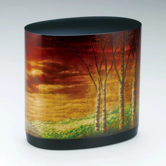 乾漆蒔絵飾箱「峠にて」(松田 典男)｜ギャラリージャパン