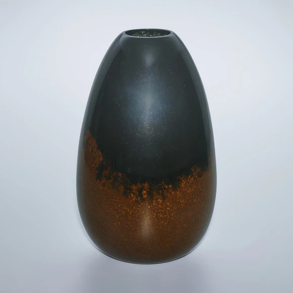 紺青銀彩花器(寺本 守)｜ギャラリージャパン