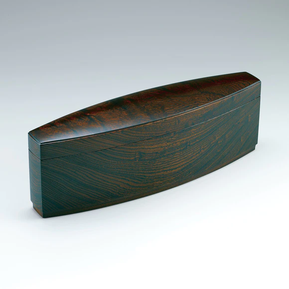 Coffer of Zelkova Wood Finished in Wiped Urushi