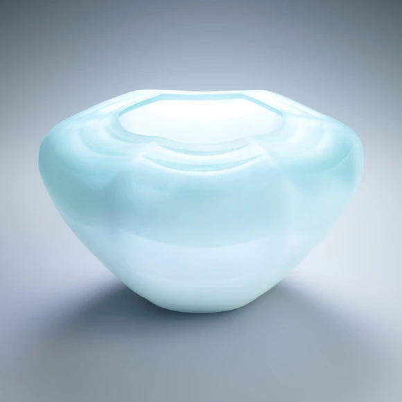 Glass flower vessel. “Sound of waves”