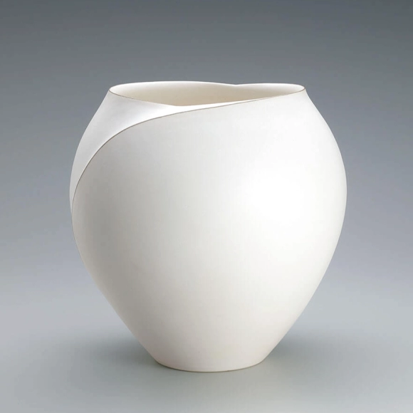 鉄釉掛分扁壺(清水 保孝)｜ギャラリージャパン