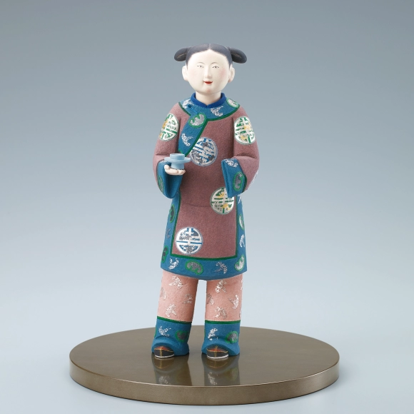 陶胎彩色「閑居」