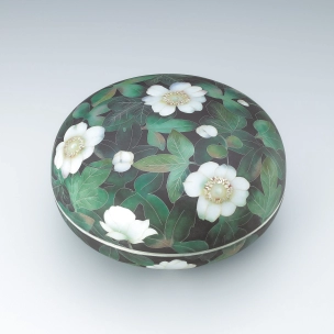 有線七宝蓋物「秋明菊」