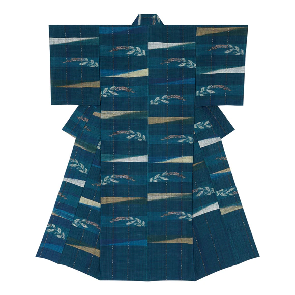 木綿手紡絣着物「五月雨」(福井 禎)｜ギャラリージャパン