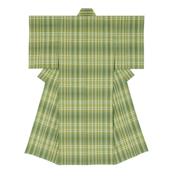 風通織木綿着物「森に居る」