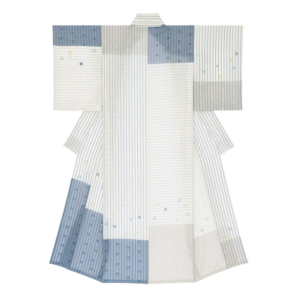 海老ヶ瀬順子さん縠織（こめおり）と長艸繍巧房 刺繍夏帯 鉄線 海老ヶ瀬順子さん縠織（こめおり）と長艸繍巧房 刺繍夏帯 鉄線
