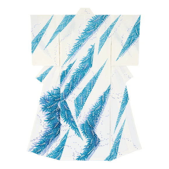 Formal kimono with design in yuzen dyeing. “Refreshing scent of flower” 