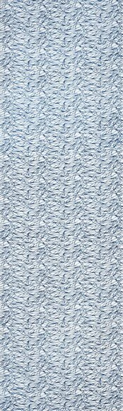 Linen cloth for kimono with design in nagaita-chugata. “Leaf shade pattern”