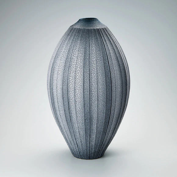 Shino deep blue jar.