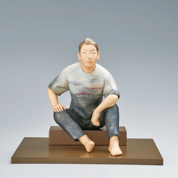 “Distant view”. Formed with toso and covered with paper.