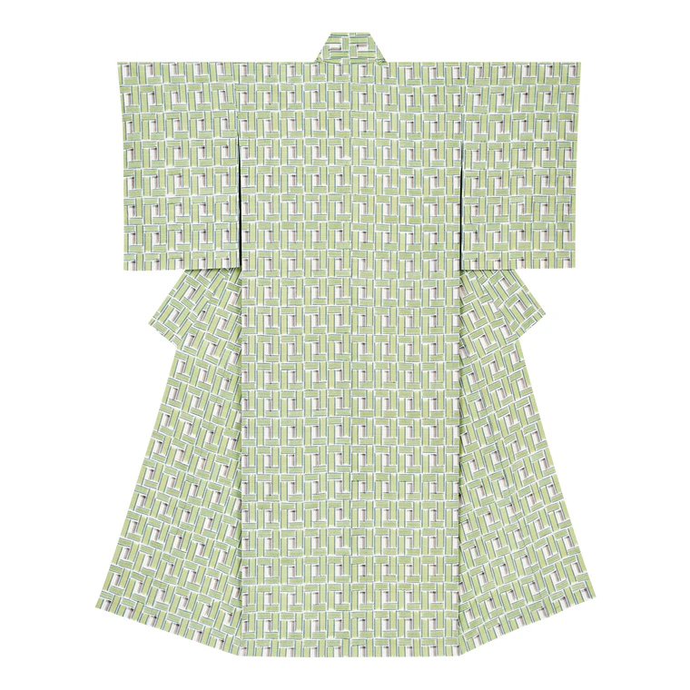 photo Kimono of tsumugi. “Kaimami” Glimpse