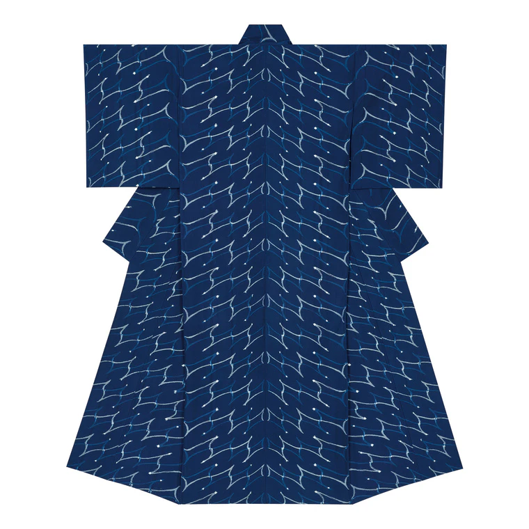 photo Kimono of Kurume kasuri. “Flight”