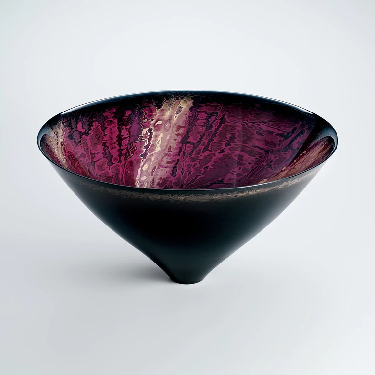 photo Bowl with design in kinma. “Winter starts”