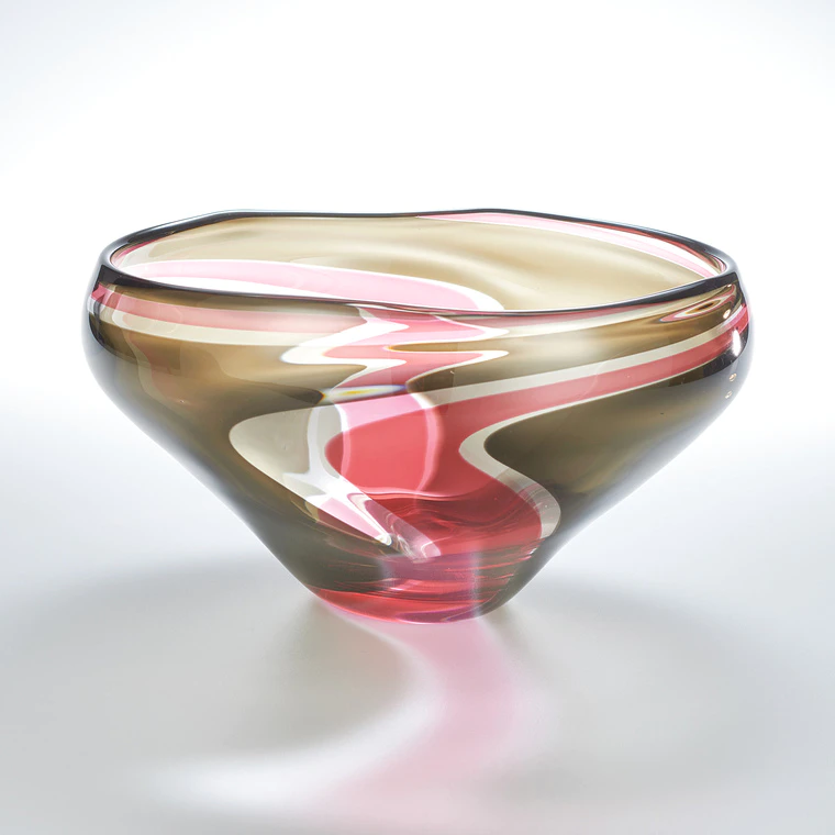 photo Blown Glass Bowl “Flower Raft”