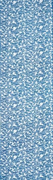 Cloth for kimono with design in nagaita-chūgata. “Vine”