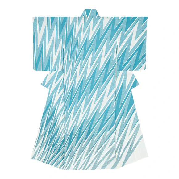 Kimono with design in yūzen dyeing. “Sound of mountain stream”