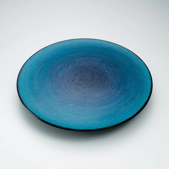 Plate with design in kinma. “Gift from blue sea”
