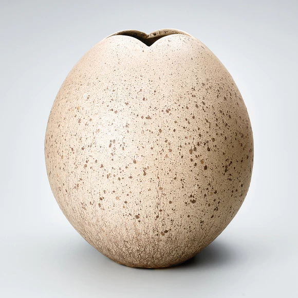 Jar with ash glaze.