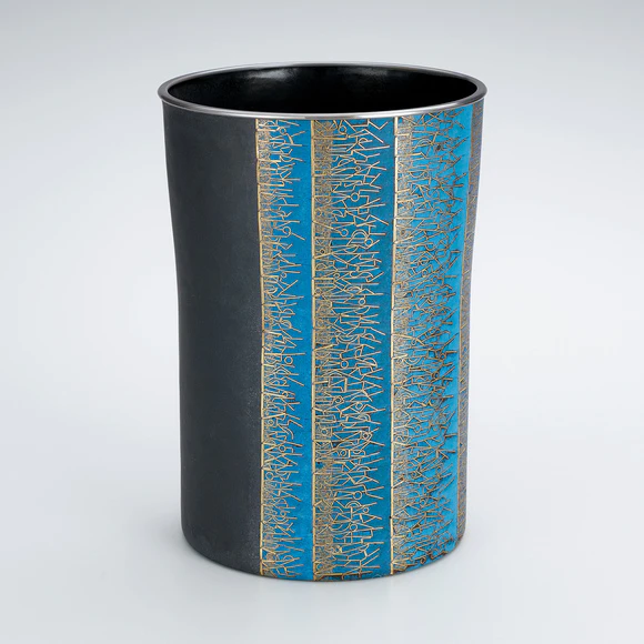 泥釉七宝花入「律」(河田 貴保子)｜ギャラリージャパン