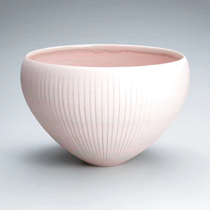 Marbled ware bowl. “Pink greige”