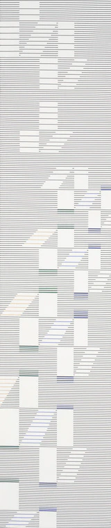 photo Obi sash in tapestry weave  “Distant”