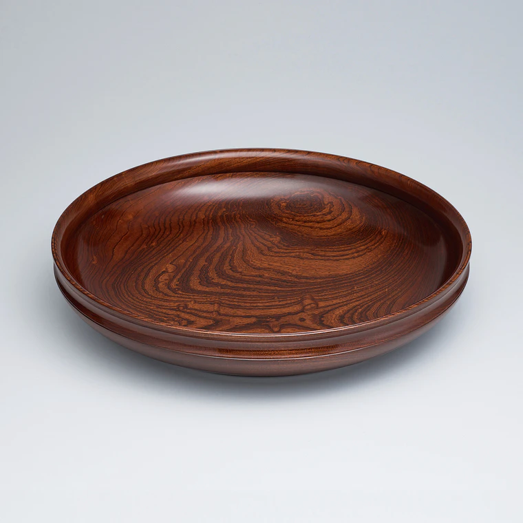 photo Bowl of zelkova wood finished in wiped urushi