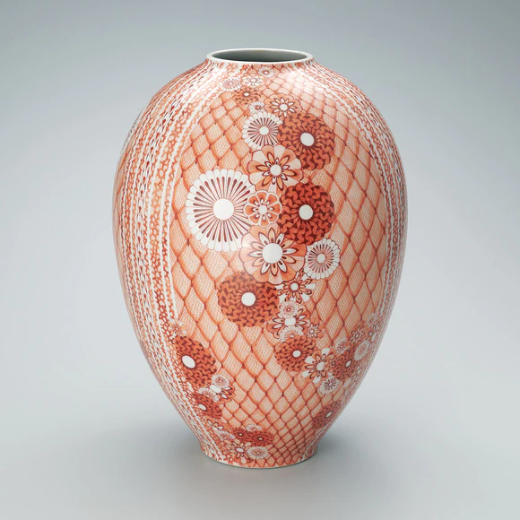 赤絵壺「未来煌花」(大杉 幸代)｜ギャラリージャパン