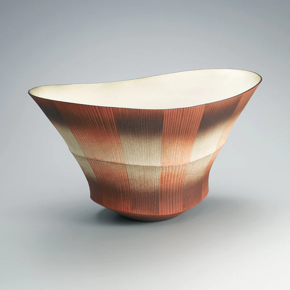 彩泥線文花器(國定 克彦)｜ギャラリージャパン