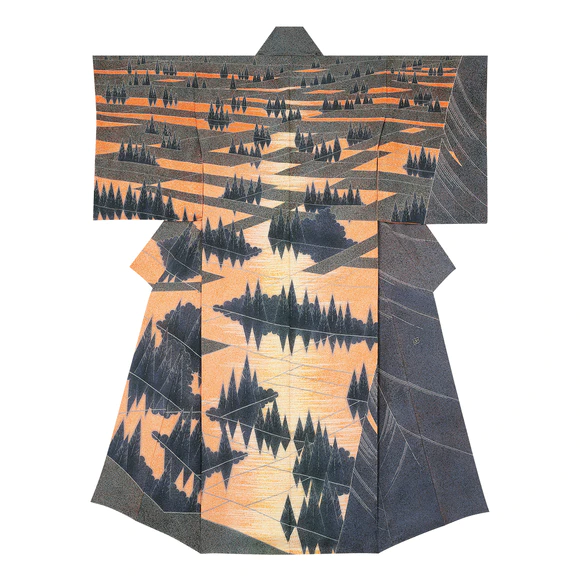 友禅訪問着「moment」(毎田 仁嗣)｜ギャラリージャパン