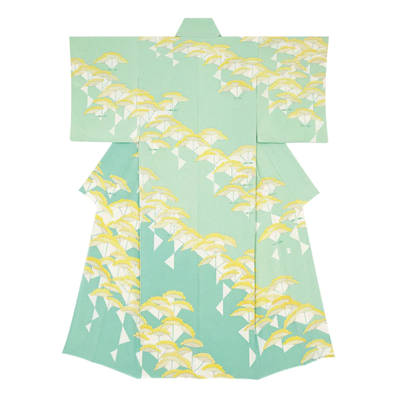 Formal kimono with design in yuzen dyeing  “Warm autumn day”