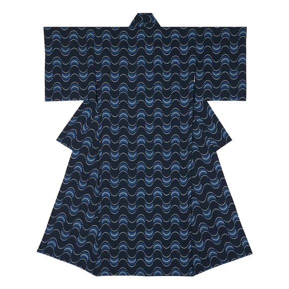 古布　絣　久留米絣　ポジャギ 久留米絣着物「秋高気爽」(加藤 伸子)｜ギャラリージャパン