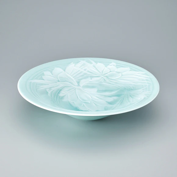 月下美人陰刻鉢(川崎 精一)｜ギャラリージャパン