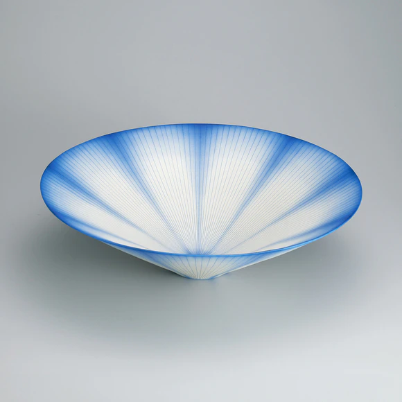 青彩線象嵌鉢