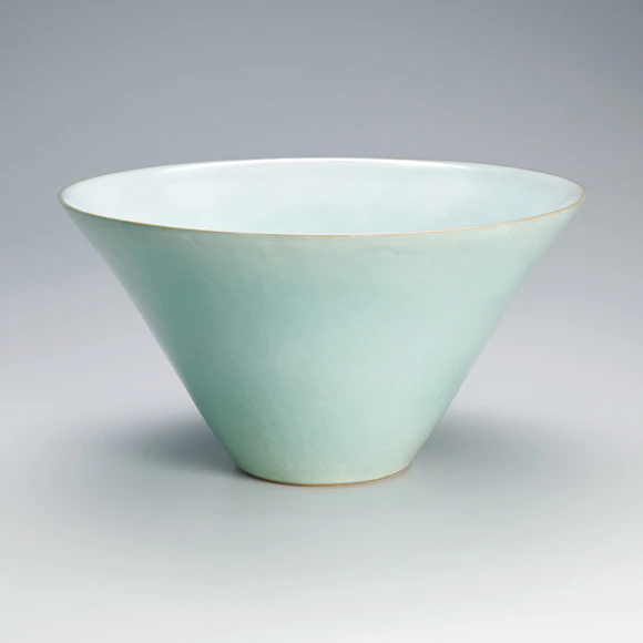 Bowl with pale blue glaze