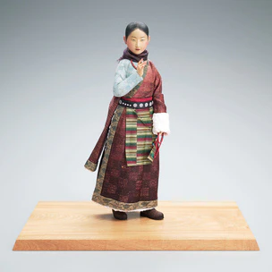 “Refreshing wind in Tibet”  Formed with toso over wooden core covered with cloth and paper