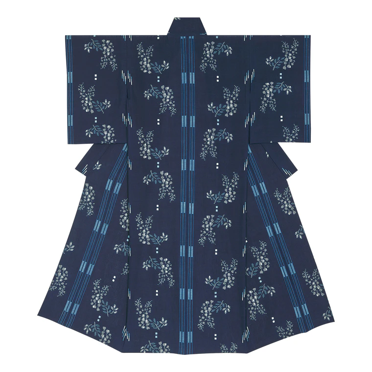 photo Kimono of Iyo kasuri. “Fuji Kōfū”
