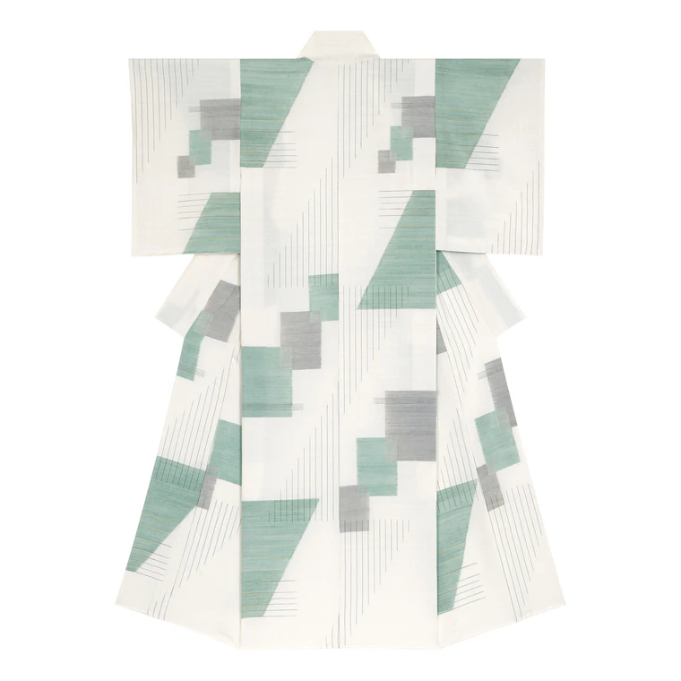 photo Kimono of tsumugi. “Babbling brook”