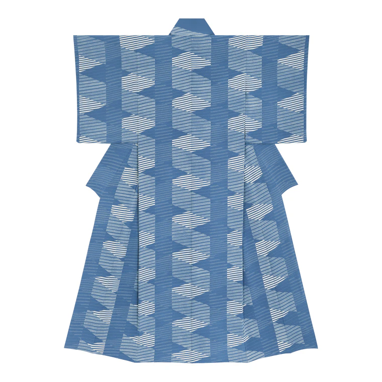 photo Kimono with design in yūzen dyeing. “Midnight of winter”