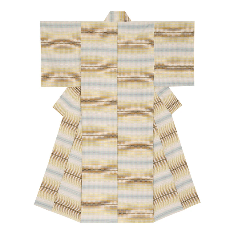 photo Kimono of Yoshino weave cloth. “Sunflower field”
