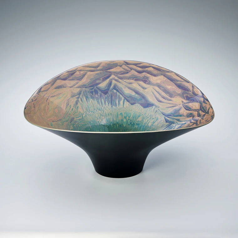 photo Bowl with design in kinma. “Wind and sea”