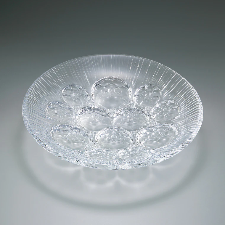 photo Large dish with flower design. “SANBAIZU”