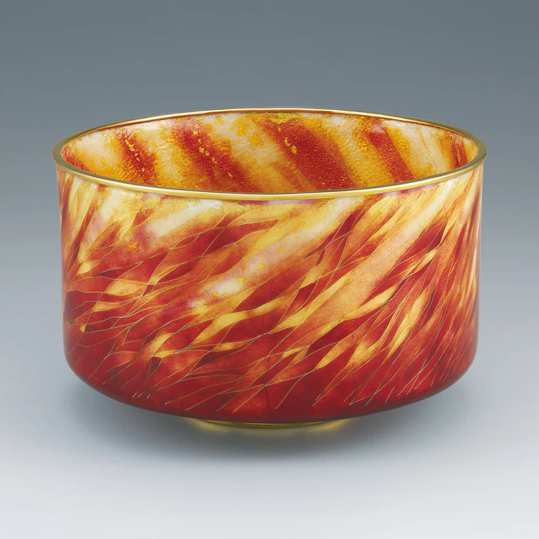 photo Cloisonne flower vase. “Flame swirl”