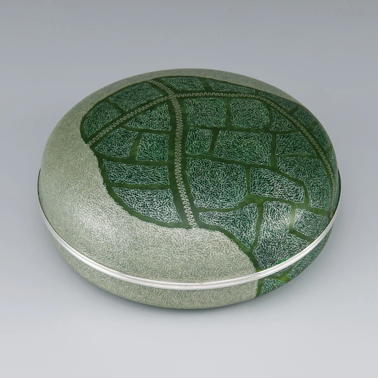 photo Cloisonne covered bowl. “Rice field”